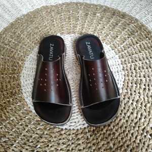 Sandal Kulit Pria Big Size Jumbo Ukuran Besar 44 45 46 47 48 49 ZVT 421 Maroon
