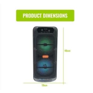 GTS-1565 6.5 Inches Portable Wireless Bluetooth Twin Loudspeakers Electronics Sound Wireless Party Speaker Wiith Free Microphone