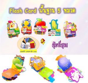 Flash Card พื้นฐาน 5 หมวด แฟลชการ์ด ผัก ผลไม้ ก ไก่ abc สัตว์โลกน่ารู้ การ์ดคำศัพท์เด็ก