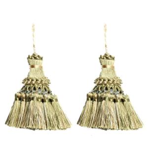Handmade Ethnic Curtain Hangings Tasseled Curtain Accessories Hanging Pendant Tiebacks 2PCS