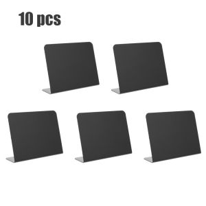 10 pcs 3x4 inches Mini Chalkboard Signs L-Shaped Small Buffet Tags Plastic Food Labelfor Party Wedding Bakery
