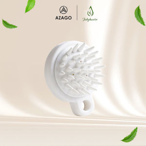 Lược gội đầu Julyhouse làm sạch da đầu màu trắng chất liệu Silicone mềm