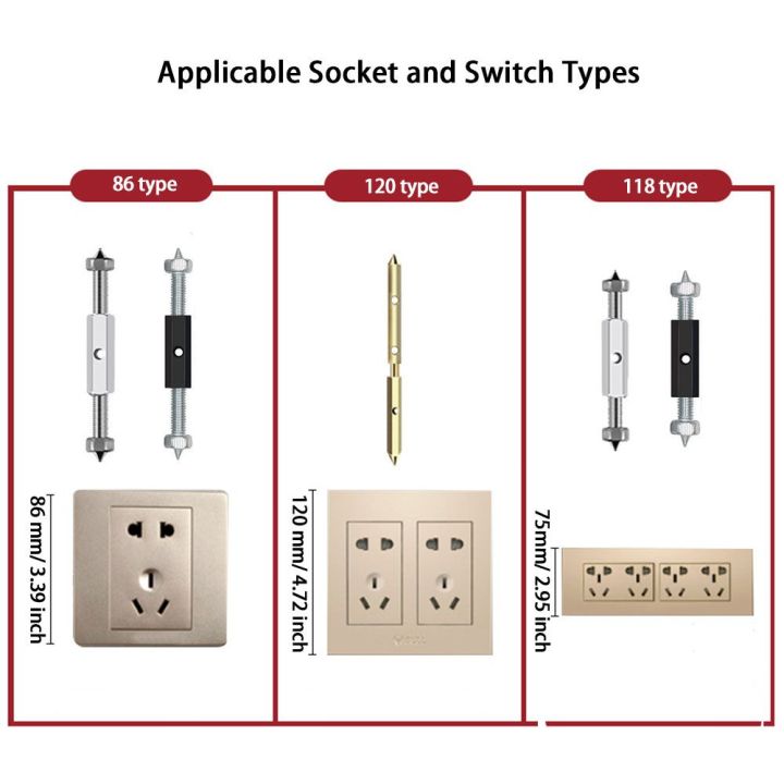Junction Box Support Kit UUMIR 2/10PCS Junction Box Kit Damage 86/118/120 Type Repair Tool ...