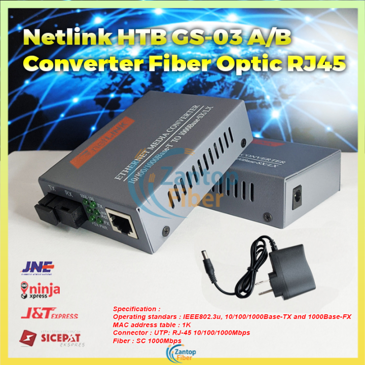 Media Converter Gigabit HTB-GS-03 A/B 1000Mbps Single Mode Fiber ...