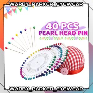 (40pcs) Colorful Pearl Head Pins Sewing Pin Straight Push Short Pin Shawl Needles Jarum Peniti Tudung Dressmaker Pins