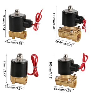 Normally Closed Solenoid Valve DC12V 24V Pneumatic Position Coil Alloy Internal Electric DN8/10/15/20/25 for Water Oil
