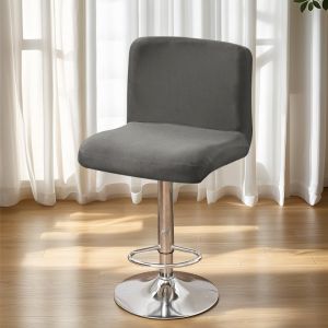 COOLSOOL Stretch Low Back Chair Cover Dustproof Solid Color Bar Stool Chair Cover Universal Reusable Office Swivel Chair Cover for Hotel Restaurant Bar Counter Kitchen