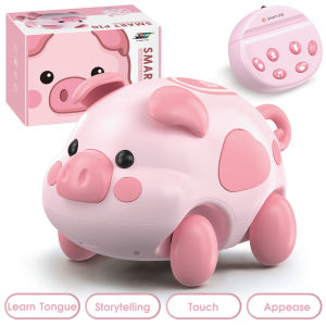 Thông Minh Điều Khiển Từ Xa Con Heo Đất Trẻ Em Tìm Hiểu Để Leo Lên Và Chơi Âm Nhạc Cảm Ứng robot RC Pig Màu Hồng Đồ Chơi Quà Tặng Cho Trẻ Mới Biết Đi Nam Nữ 0-3 Tuổi