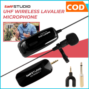 COD Dari Jakarta TaffSTUDIO UHF Wireless Lavalier Microphone Podcast Interview / Microfon Imam mesjid Suara Jernih Buat Sholat Mik jepit jarak jauh tanpa kabel dicas / Mic Wireless buat mengajar pengajian mengaji karoke multifungsi volume dapat di atur