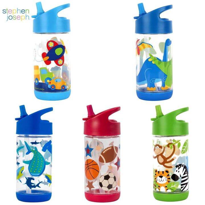 Stephen Joseph Flip Top Drinking Water Bottle Water Tumbler Drink ...