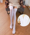Ruizhijzg Ready stock Thigh High Stockings Over the Knee Soft Velvet Leg Warmers Silicone Non Slip Velvet   Knee Length Woman Ladies Teen Girl Party Dance Socks Japanese Style Solid Plain Color. 