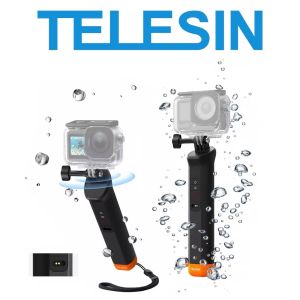TELESIN S4-FHG-01-TDJ Waterproof Floating Selfie Stick Buoyancy Hand Grip Wireless Remote Control for DJI Osmo Action 6 5 4 Camera