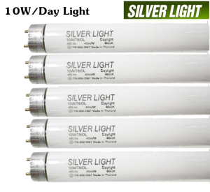 Silver Light หลอดนีออน T8/10W ยาว 34.5 CM แสง Day Light รุ่น Eco มีมอก (เลือก 1 / 5 ดวง / 25 ดวง ราคาส่ง)