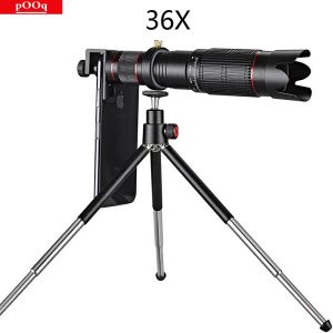 15X 22X 36X visual/mobile phone dual-purpose monocular telescope telephoto metal lens is suitable for watching animals scenic concerts travel and other activities sending brackets and mobile phone camera remote control.