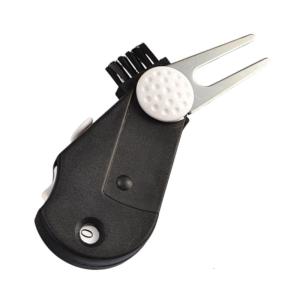 Multifunctional Golf Green Fork Divot Repair Tool Grooves Cleaner with Brush Score Counter Golf Divot Tool Easy to Use