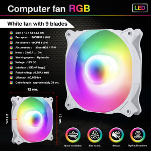 Desktop Fan Rainbow Colors cpu fan Mining Rig Fan PC Cooling Fan Computer case cooling power fan high RPM