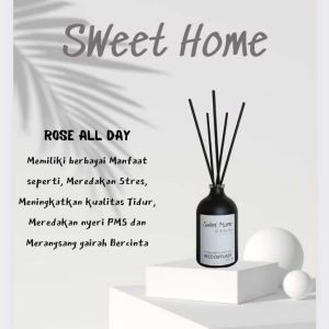SWEET HOME Reed Diffuser Pengharum Ruangan 100ML Aromatic Aromaterapi Aroma Pewangi Luxury Aromatherapy Refill Aesthetic Lavender Vanilla Bunga Hampers Souvenir Fragrance Oil Essensial Christmas Natal Stick Rotan Lebaran Ramadan Parfume