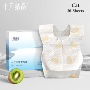 TEN-M JOURNYE Disposable Baby Bibs with Crumb Catcher - Absorbent and Leakproof for Mess-Free Feeding