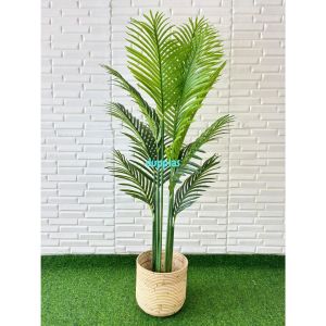 Pohon Imitasi Tanaman Artificial Palem T150 Latex Cover Pot Rotan Ulir Dekorasi Apartemen Hiasan Ruang Tamu