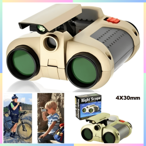 FAST DELIVERY Scope Teropong Binoculars Jarak Jauh Night Vision dengan Senter Pop-Up Light 4 x 30mm