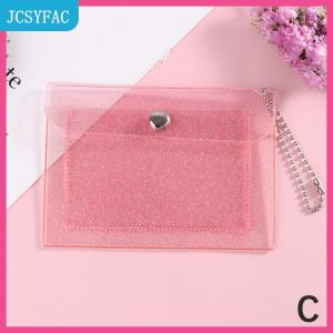 JCSYFAC 1PC phụ nữ của chủ thẻ tín dụng ví thời trang trong suốt không thấm nước PVC kinh doanh thẻ ID Thẻ Ví Cô Gái Đồng xu ví túi