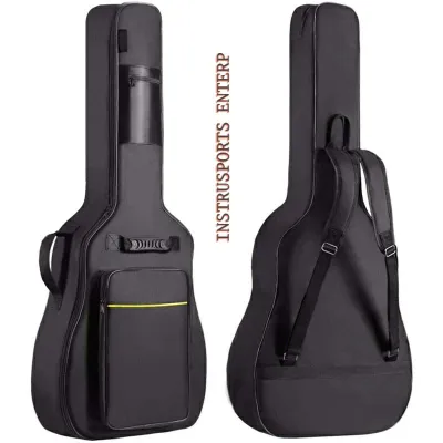 Guitar Case Padded - Waterproof Double Strap Black Guitar Bag - 40/41 inches