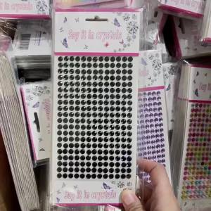 260pcs Acrylic Crystal 3d Sticker car Rhinestones Sticker Self Adhesive Decorative Stickers