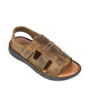 Sandals Nam Da Bò Cao Cấp SUNPOLO SDF060 Đi Học Đi Chơi