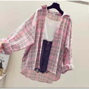 KEMEJA Aileen OVERSIZE SHIRT / Aileen Oversize Shirt | BAHAN KATUN KOTAK YANDETH FIT XL
