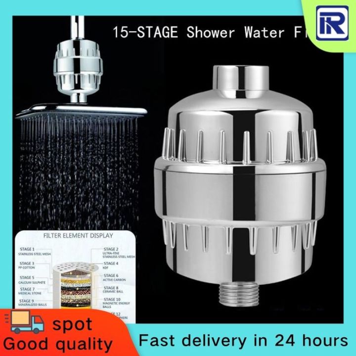 Stages Shower Water Filter Remove Chlorine Heavy Metals Filtered Showers Head Soften Hard Water