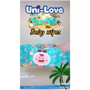 UniLove Baby Wipes Summer Edition (Boy) 100s Pack of 6 - 99.9% Water| Hypoallergenic | Alcohol Free | No harmful chemicals | with Aloe Vera | Safe & Gentle | FDA Approved