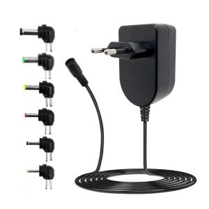 36W Power Adapter 100-240V to DC5521 3-12V Conversion 6 Connectors Wide Compatibility and Convenient