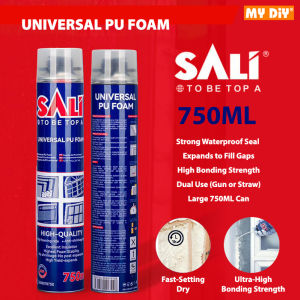 MYDIYHOMEDEPOT - SALI 750ML PU Foam Spray Expanding Polyurethane Foam | Gap Filler Crack Hole Repair