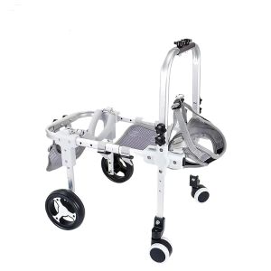 Lovinland Dog Wheelchair Adjustable 2/4 Wheel Dog Strollers with Handle for Small and Medium Sized Injured Cats/Dogs Durable Lightweight Rehabilitation Device for Disabled Dogs Cats Walking Device