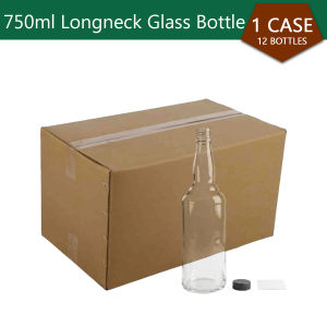 750ml Longneck Glass Bottle 12 Bottles in 1 Case