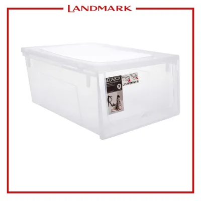 Landmark Stackable Shoe Box Hard Case Storage Organizer - B-Transparent