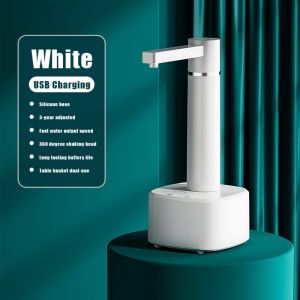ZENO Sạc USB Máy bơm nước lạnh chạy điện Điều chỉnh 3 bánh 2 trong 1 Bình bơm nước Chất lượng cao Có chân đế Máy rót nước tự động Dành cho nhà bếp gia đình