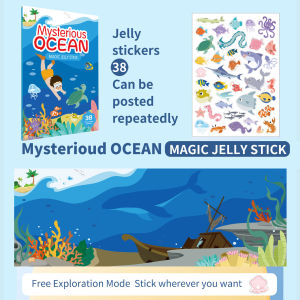 Jelly Sticker Book For Kids Reusable Quiet Book Anti-water Childrens Montessori Toys Girls DIY Kits