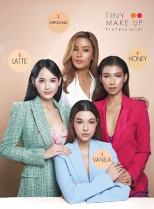 Tiny makeup เซท3ชิ้น Tiny Cushion+Skin Flawless Corrector+แป้งฝุ่นTRANSLUCENT SETTING POWDER