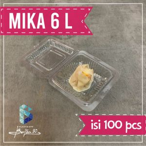 Plastik mika kue 6L isi 100 mika kemasan makanan