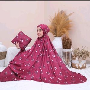 Mukena motif bunga bunga cantik mukena orang dewasa