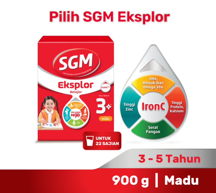 SGM Explore 3+ Madu - 900 Gram | Lazada Indonesia