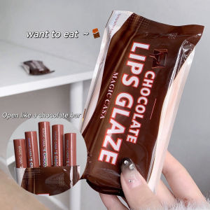 MAGIC CASA 5 Pcs Chocolate Lip Glaze Lipstick Matte Lip Matte Moisturizing Smooth Velvet Lip Gloss 24 hours Long-Lasting Waterproof Most Moisturizing Highpigmentation Non Fading Non-sticky Smudge-free Lightweight Lip Makeup Lipstick Set