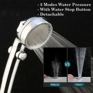 🔥Murah🔥 Diamond Shape One Button Stop/Start & 3 Mode Adjust Handheld Shower Head Kepala Pancuran Mandian Pegang Tangan