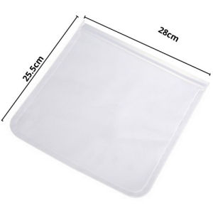 Gratis Semua - Silicone Food Bag Kantong Penyimpanan Makanan Kedap Udara Ziplock / Plastik Makanan Ziplock Transparent Silicone