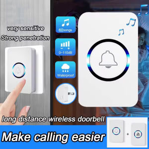 ChicDecor Wireless doorbell waterproof range door bell low price high quality home 38 chimes door ring#ML01#ML002