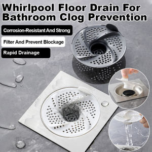 Drain Cover Anti-Clogging Swirl Design Bathroom Floor Drain