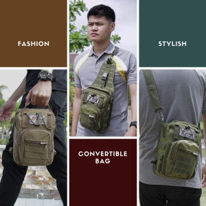 Arkon Morph Convertible 2 in 1 Crossbody Sling Bag Original Cordura Fabric and YKK Zipper and Sliders Long Lasting Bag Tactical Bag Chest Bag Waist Bag Sling Bag
