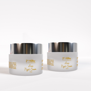 Jglow Skincare -Double Nightcream & Sunscreen Acne/Radiance/Spotless (Untuk Mencerahkan) - Netto 125gr