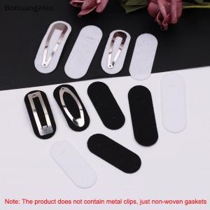 Bohuangzhiu 100PCS Oval Non-woven Tear Drop snap clips spacers Rectangle Felt pads Patches appliques for Rectangle hairpins accessories